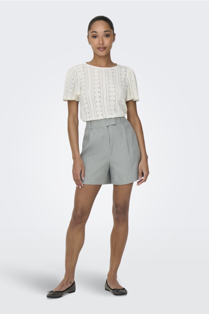 ONLRIVERSIDE S/S FLAIRED TOP JRS 15312474 CLOUD DANCER